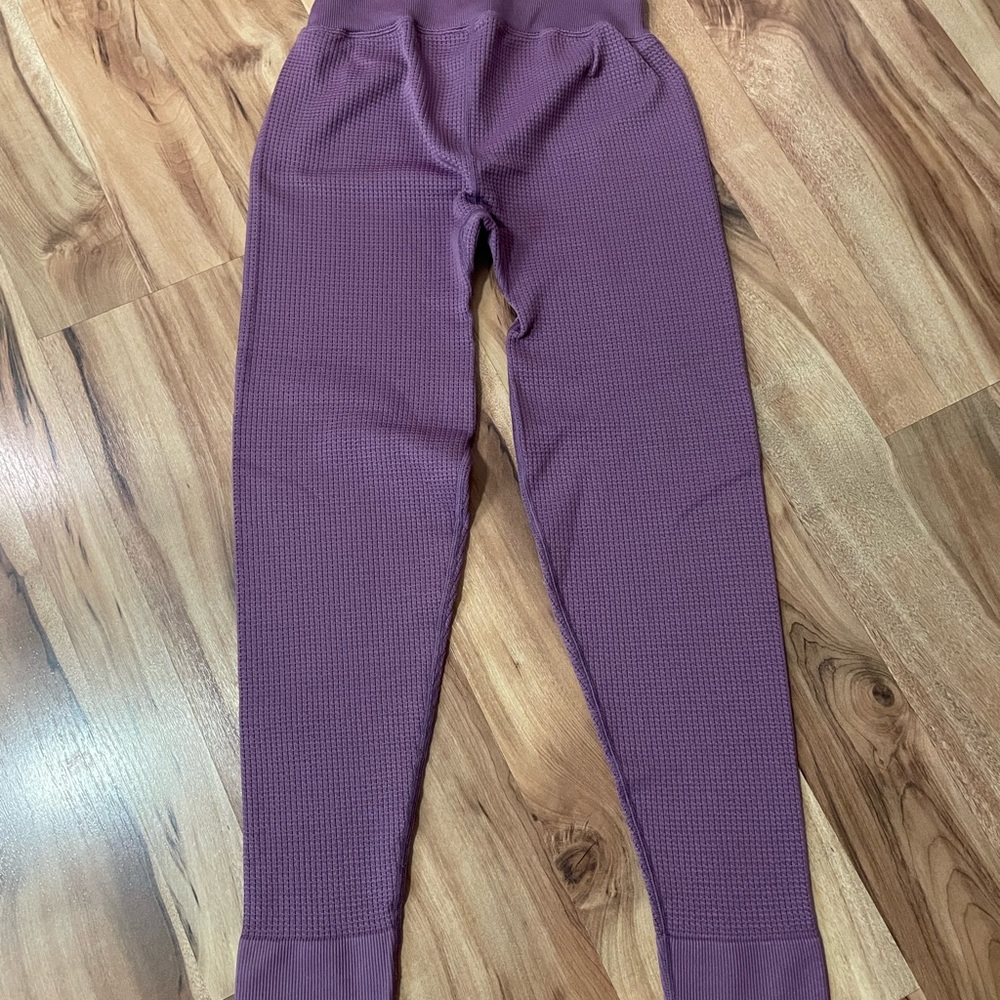 PINK Active Thermal Waffle Knit Joggers Sz M - Picture 2 of 5